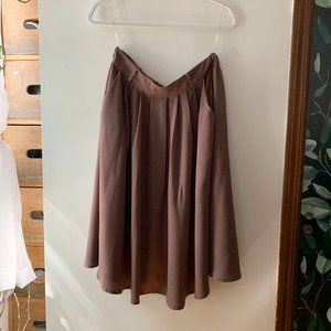 Hot & Delicious Midi Light Brown skirt